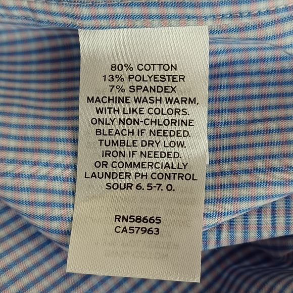 Nordstrom Print Cotton Blend Button Front Dress Shirt Size 17 (34-35) - Picture 9 of 11